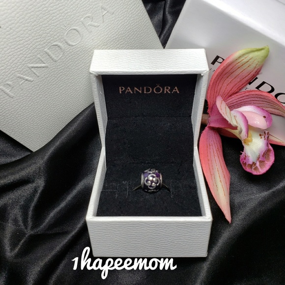 Pandora Charm Zen Purple Enamel Authentic .925 - Picture 2 of 4
